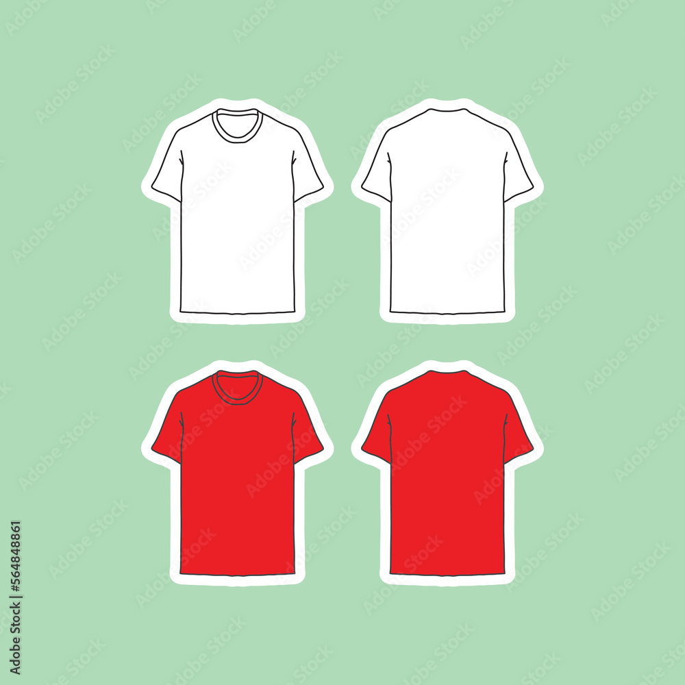 T-shirt with front and back position T-shirt with front and back position