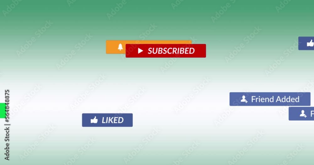 Animation of media icons on green background Animation of media icons on green background
