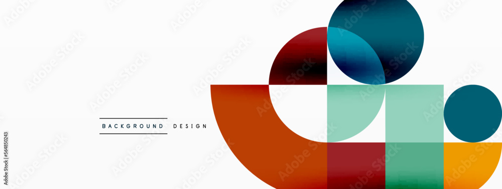 Beautiful abstract background. Circles, triangle shapes, and squares. Minimal geometric template for wallpaper, banner, background or landing Beautiful abstract background. Circles, triangle shapes, and squares. Minimal geometric template for wallpaper, banner, background or landing