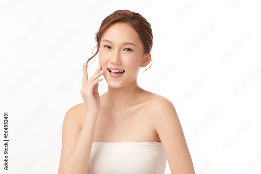 Beautiful young asian woman with clean fresh skin on white background, Face care, Facial treatment, Cosmetology, beauty and spa, Asian women portrait. Beautiful young asian woman with clean fresh skin on white background, Face care, Facial treatment, Cosmetology, beauty and spa, Asian women portrait.