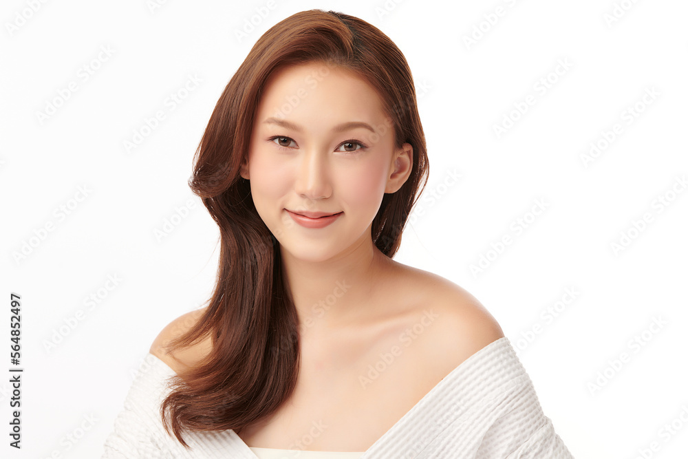 Beautiful young asian woman with clean fresh skin on white background, Face care, Facial treatment, Cosmetology, beauty and spa, Asian women portrait. Beautiful young asian woman with clean fresh skin on white background, Face care, Facial treatment, Cosmetology, beauty and spa, Asian women portrait.