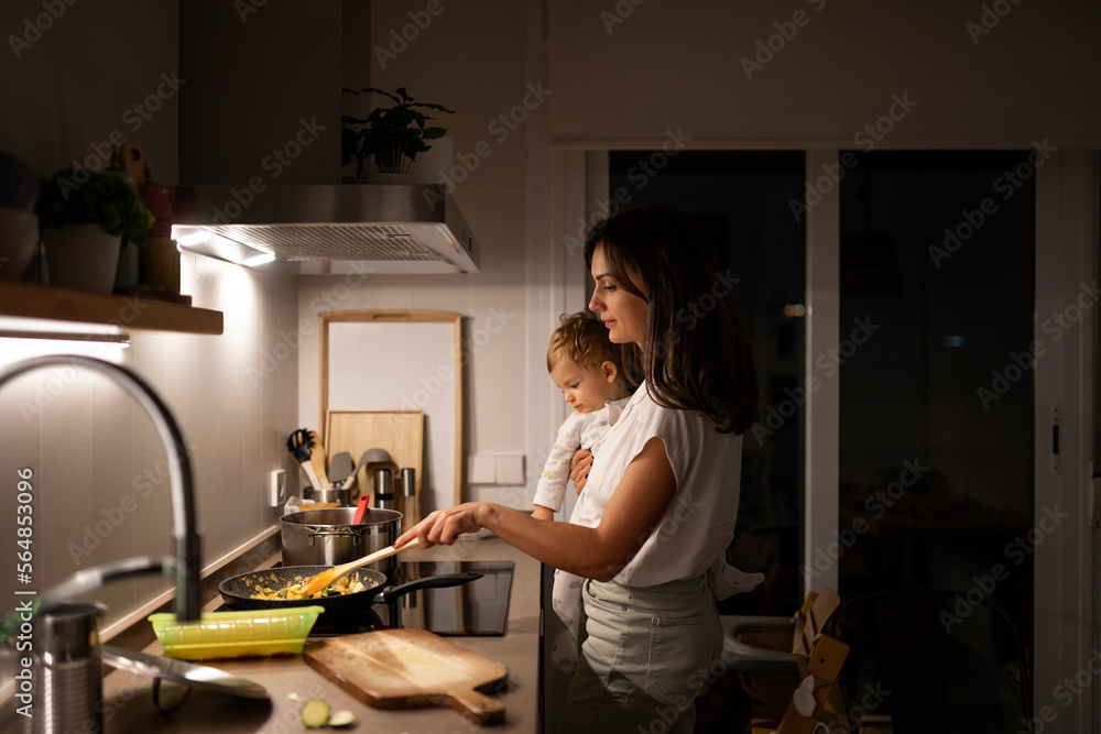 Mother Cooking at Home Mother Cooking at Home