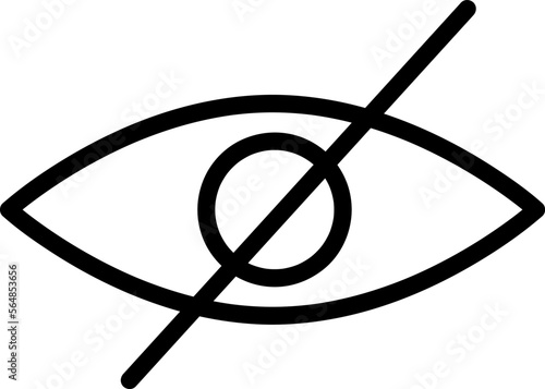 no eye vector icon trendy style illustration on white background..eps