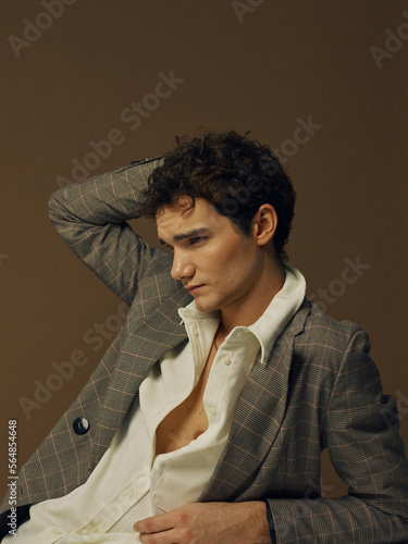 Sexy man fashion portrait