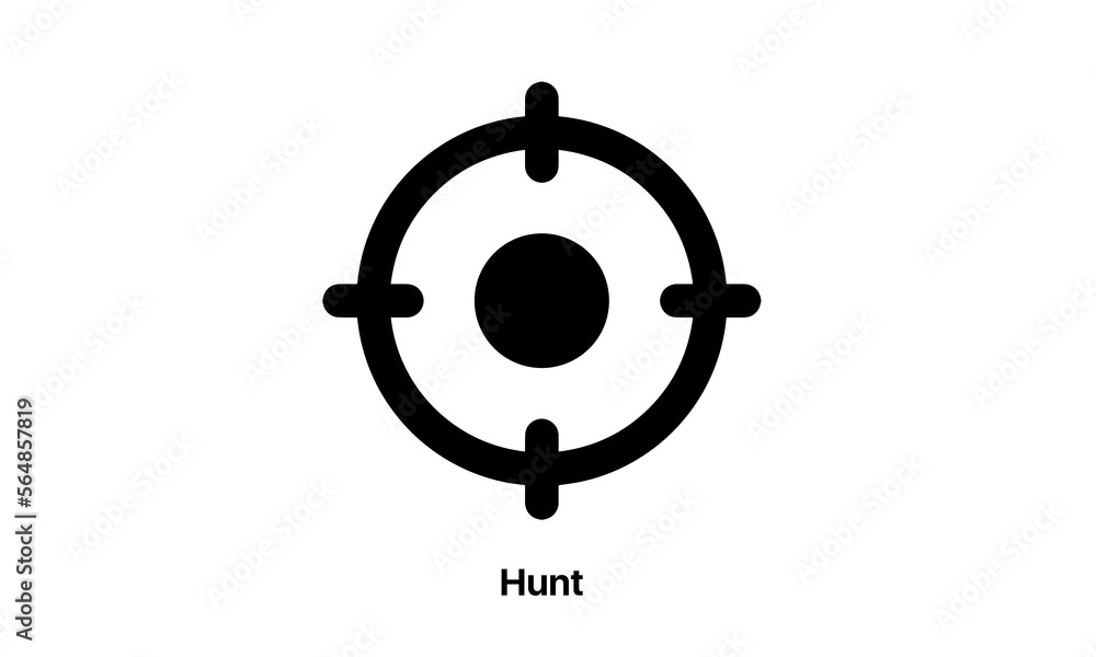 Hunt vector icon black and white perfect pixel eps 8 Hunt vector icon black and white perfect pixel eps 8