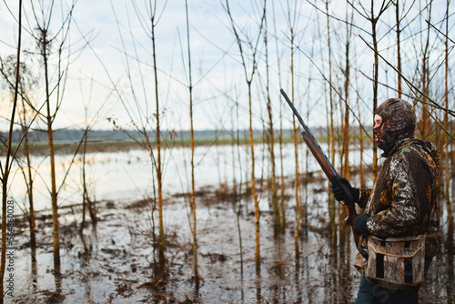 A man duck hunting photo