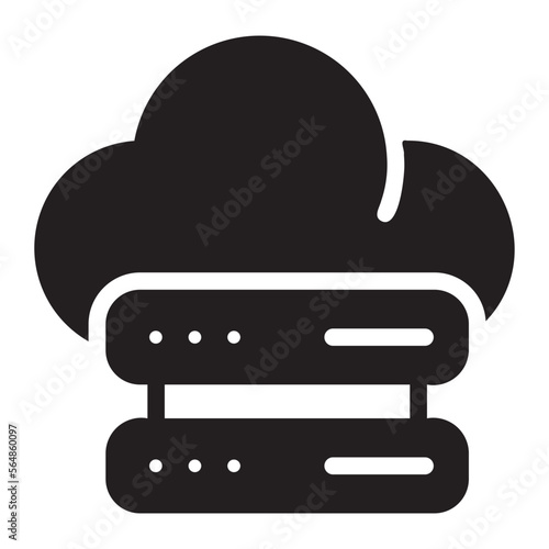 web hosting glyph icon