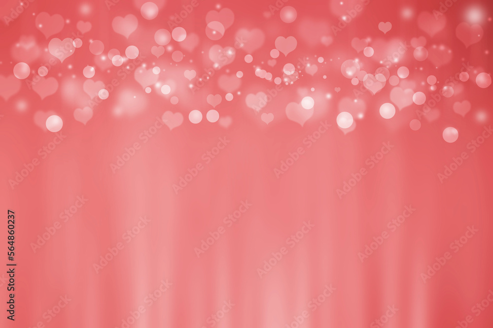 pink abstract heart shape Valentine background.