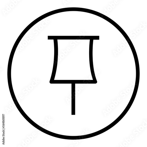 Pin Circular line icon