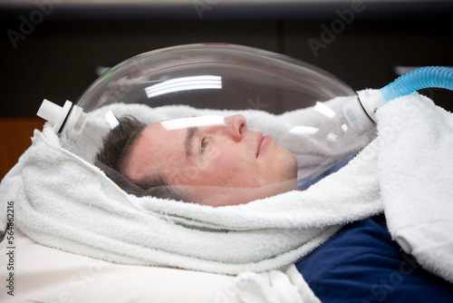 Cyclist taking VO2 max test