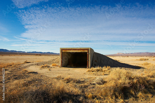 Located in the middle of Frenchman Flat is a concrete and metal parking structure, it was built to see if it could stand a nuclear war.