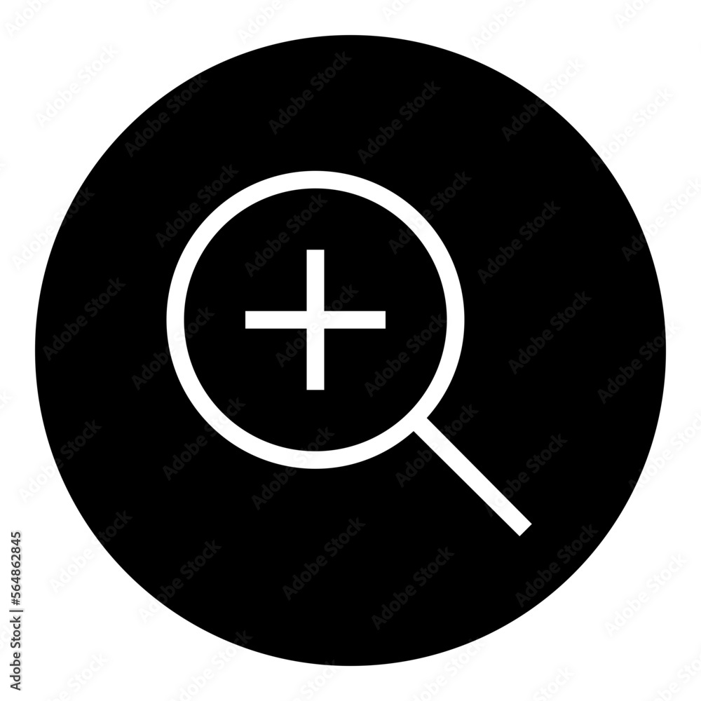 Fototapeta premium Zoom In Circular glyph icon