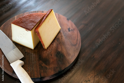 Applewood Smoked Cheddar Cheese On Board photo