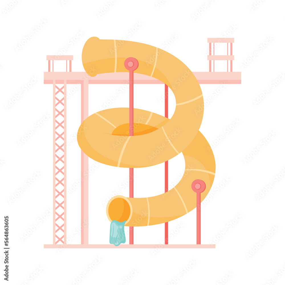 Fototapeta premium yellow slide water park
