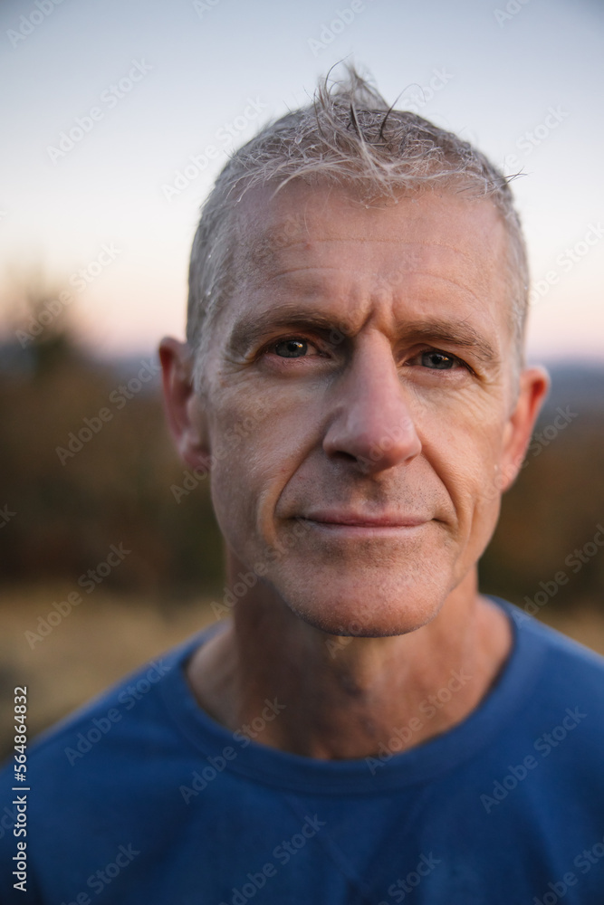 Serious, confident and sweaty man staring at the camera. Serious, confident and sweaty man staring at the camera.