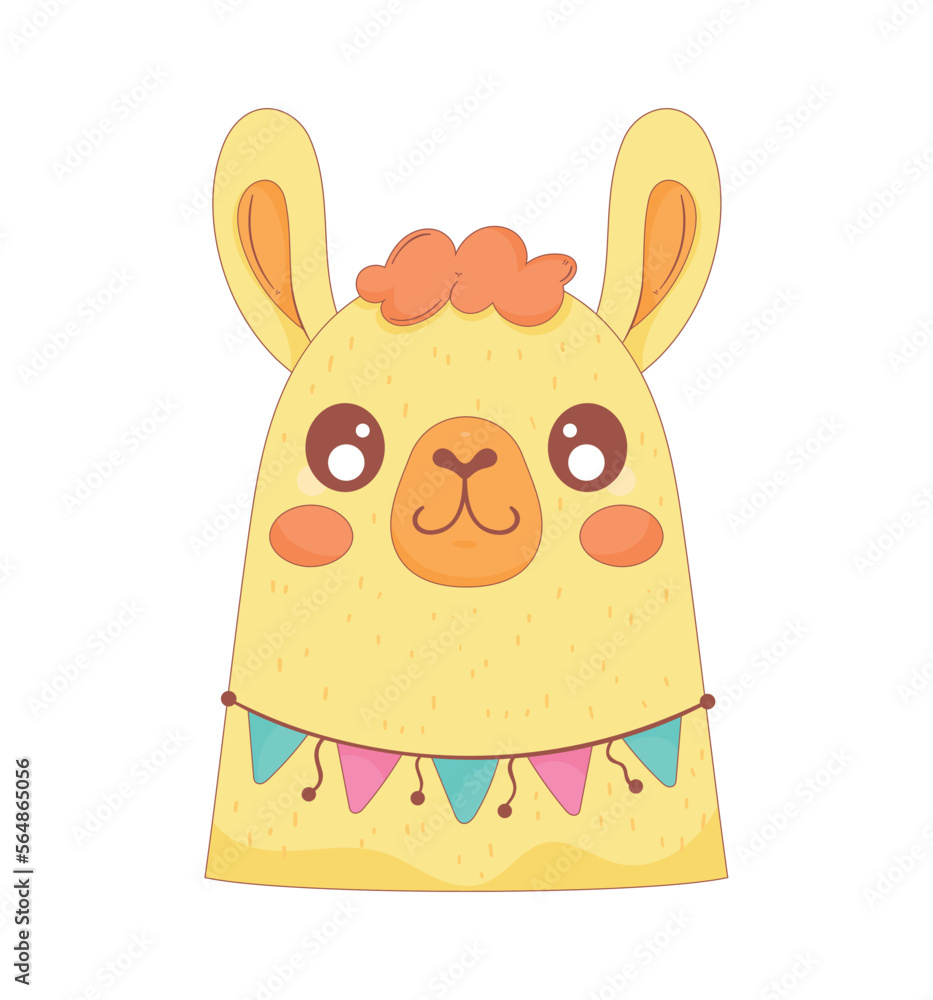 Obraz premium llama perubian with necklace