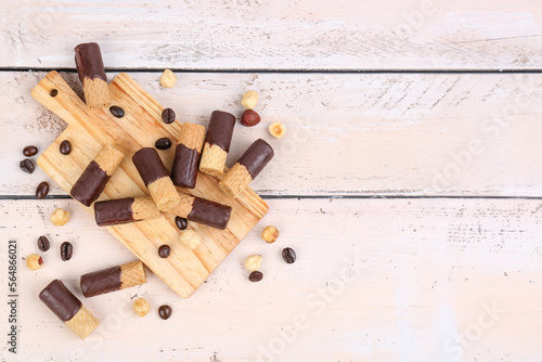 Cutting board with heap of ...