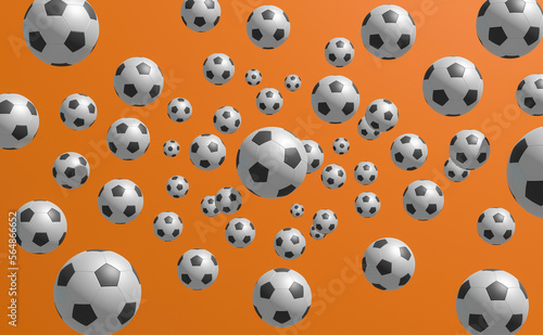 Soccer balls pattern background