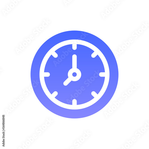 clock flat gradient icon