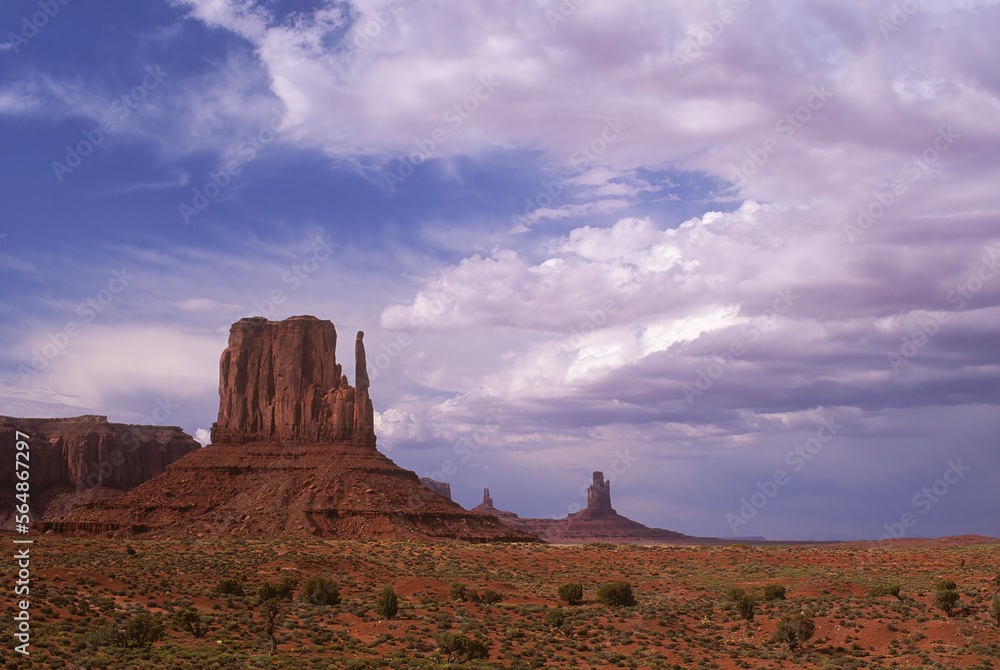 Monument Valley Right Mitten winter approaching rainstorm 35-mm film