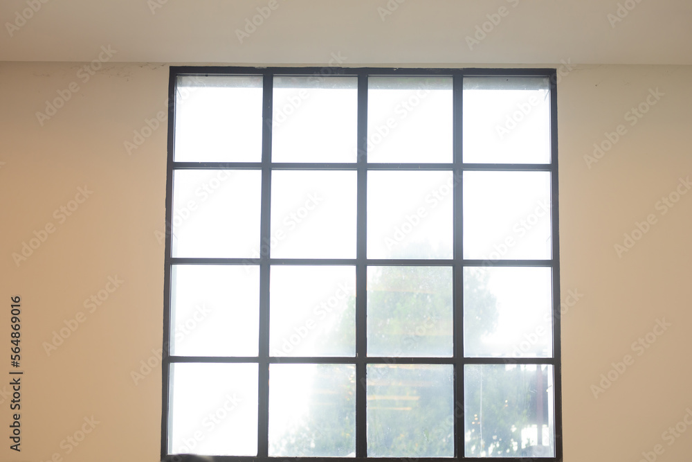 Fototapeta premium Glass pane windows in the building