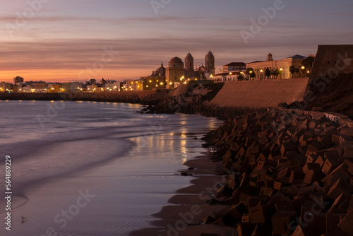Urban landscape in a sunset.