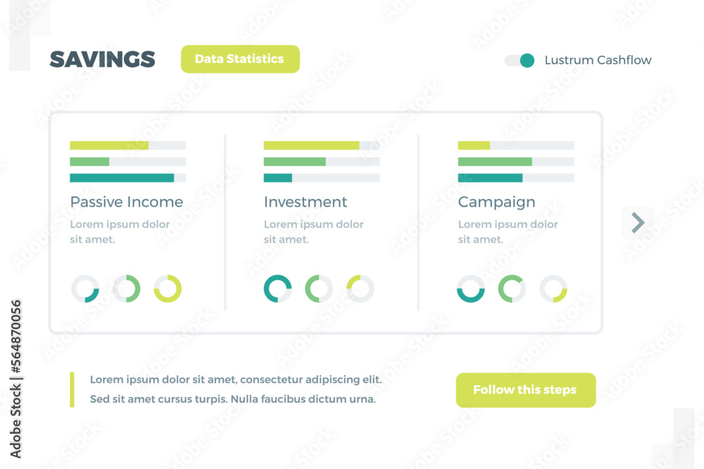 An Infographic presentation of financial business statistic