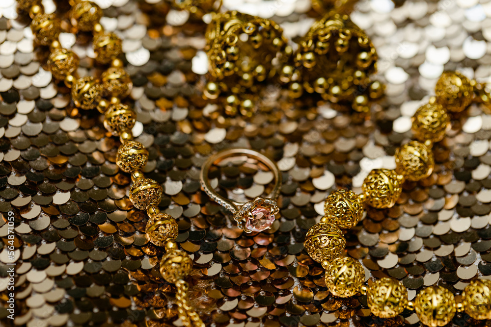 Closeup of a Bride's Beautiful and Unique Jewelry Closeup of a Bride's Beautiful and Unique Jewelry
