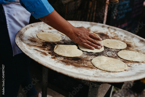 Tortillas on a Comal photo