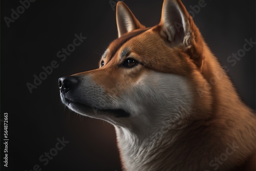 Shiba Inu animated, dog, doge created with generative ai technology © Picture Office