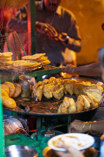 Late night street food vendor in Jaipur photo