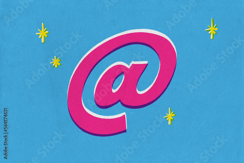 Arroba internet retro symbol. Concept illustration