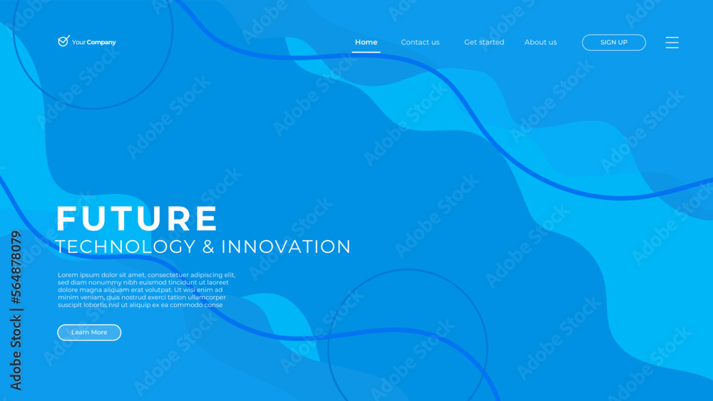 Gradient abstract landing page with dark and colorful space wave background Gradient abstract landing page with dark and colorful space wave background
