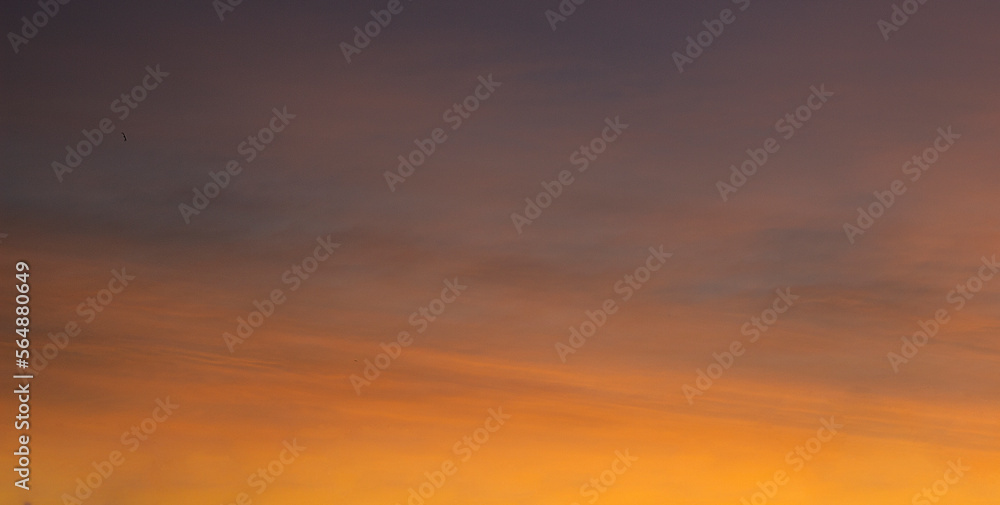sky at sunset nature background banner
