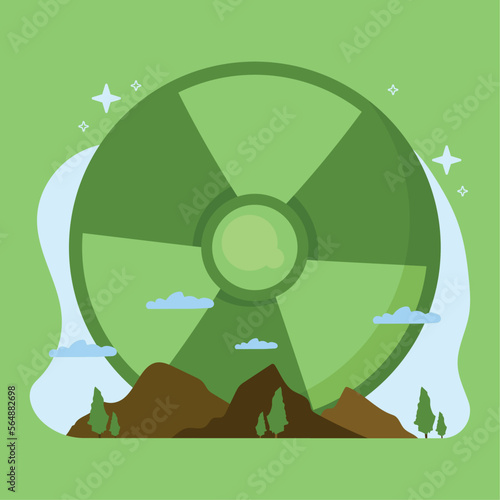 green nuclear energy symbol