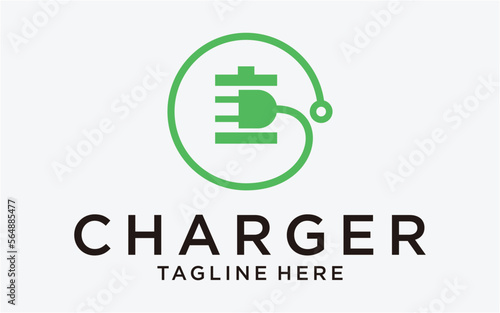 logo design charger electric modern abstract