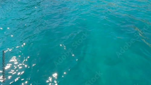 Wallpaper Mural Tilt up view of the turquoise sea and the Mediterranean coast, architecture in town Parga, Greece Torontodigital.ca