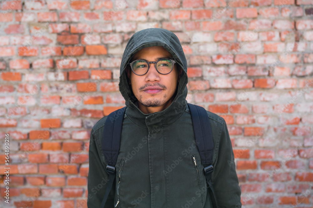 Portrait of a Adult Young Man Wearing a Parka Portrait of a Adult Young Man Wearing a Parka