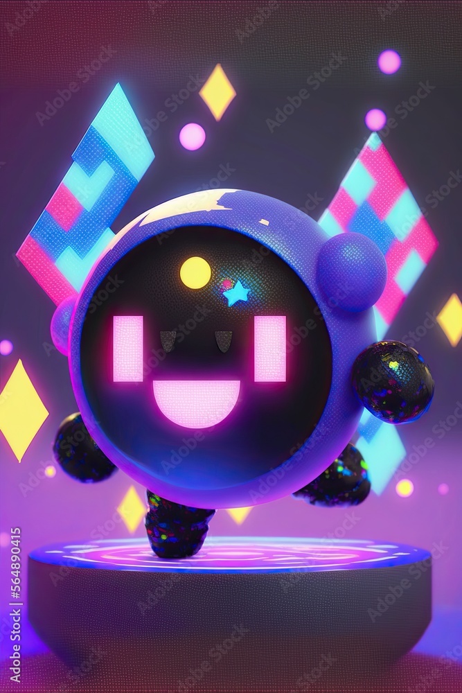 Ilustrace „A cute toylike black magus with a glowing sphere in hand