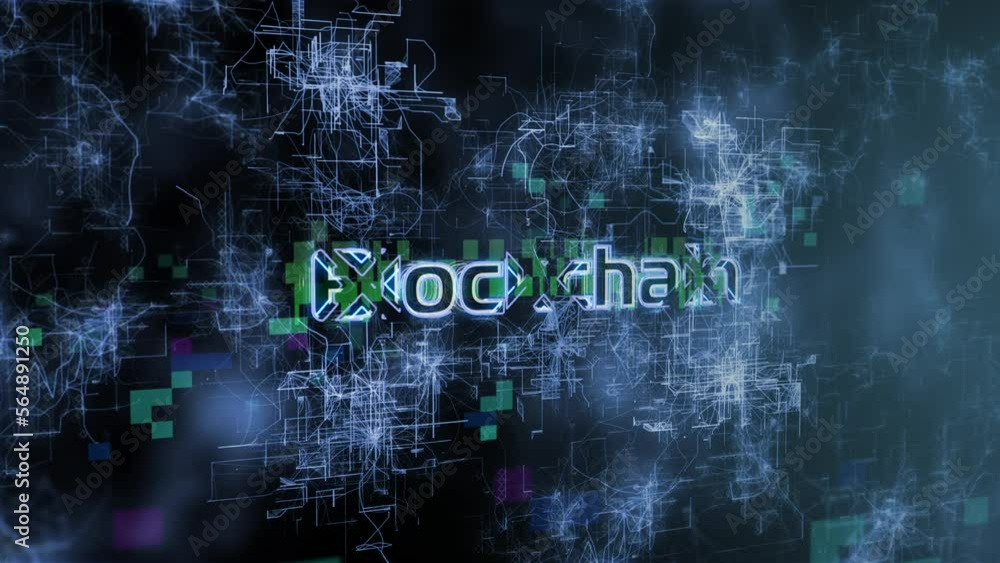 Blockchain Concept Text Reveal Animation with Digital Abstract Background 3D Rendering for Web 3, Metaverse, Cryptocurrency Blockchain Concept Text Reveal Animation with Digital Abstract Background 3D Rendering for Web 3, Metaverse, Cryptocurrency