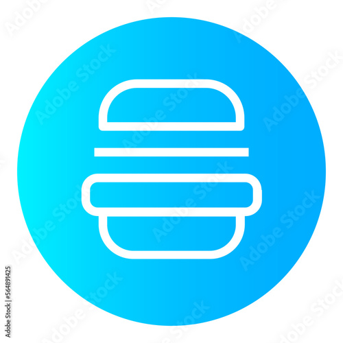 Hamburger Circular gradient icon