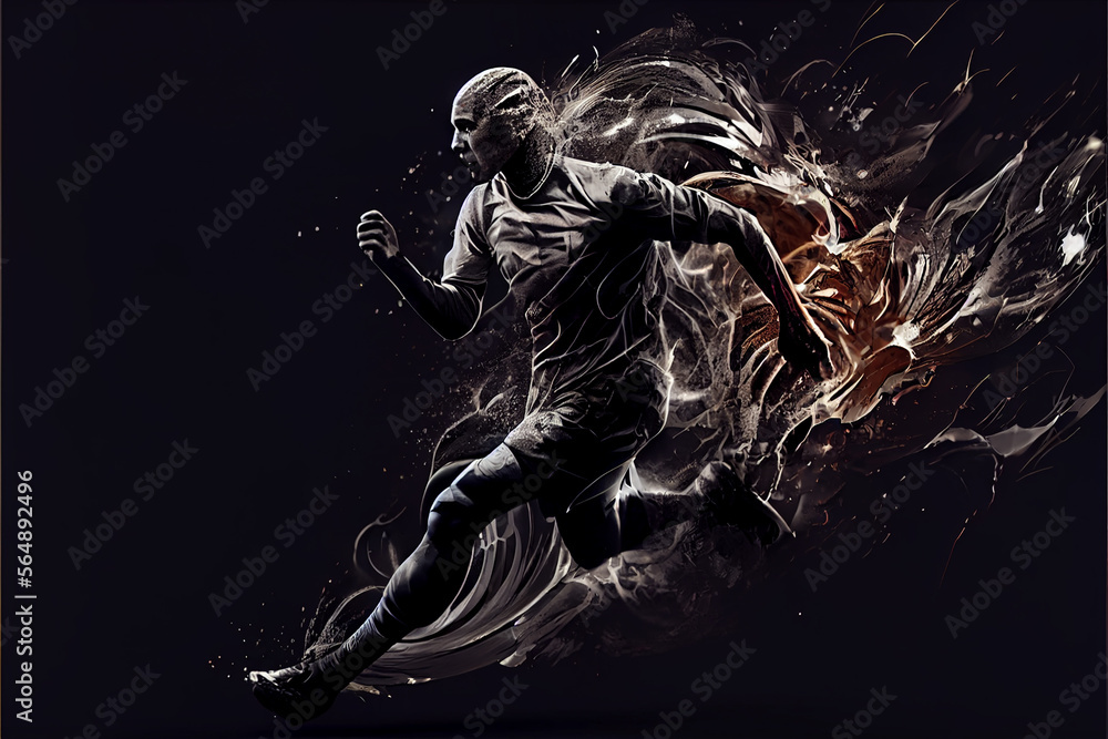 Soccer player wallpaper. generative ai Soccer player wallpaper. generative ai