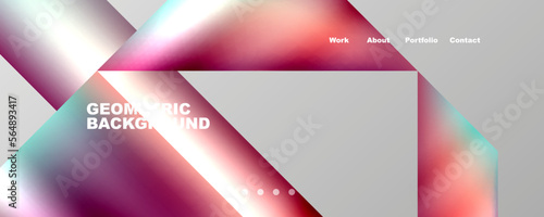Minimalist geometric abstract background with fluid gradients. Vector Illustration For Wallpaper, Banner, Background, Card, Book Illustration, landing page
