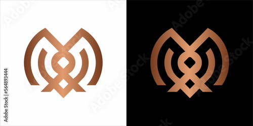 the beautiful  infinity monogram in incredibly luxury and classy style, elegant circular  logo template for a high-end brand personality