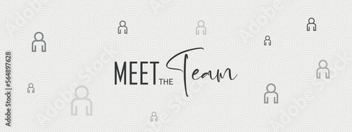 Meet the team on white background