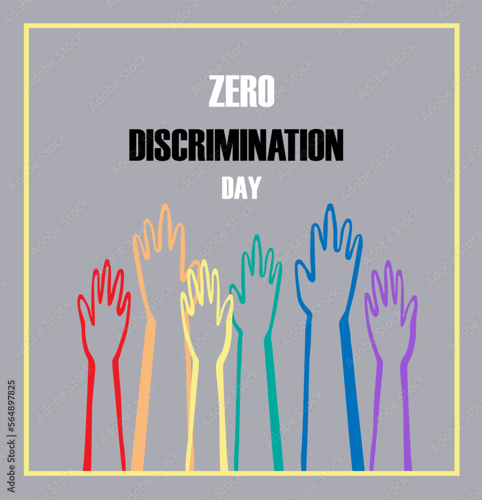 Zero Discrimination Day March 1. Poster ,logo, template design Zero Discrimination Day March 1. Poster ,logo, template design