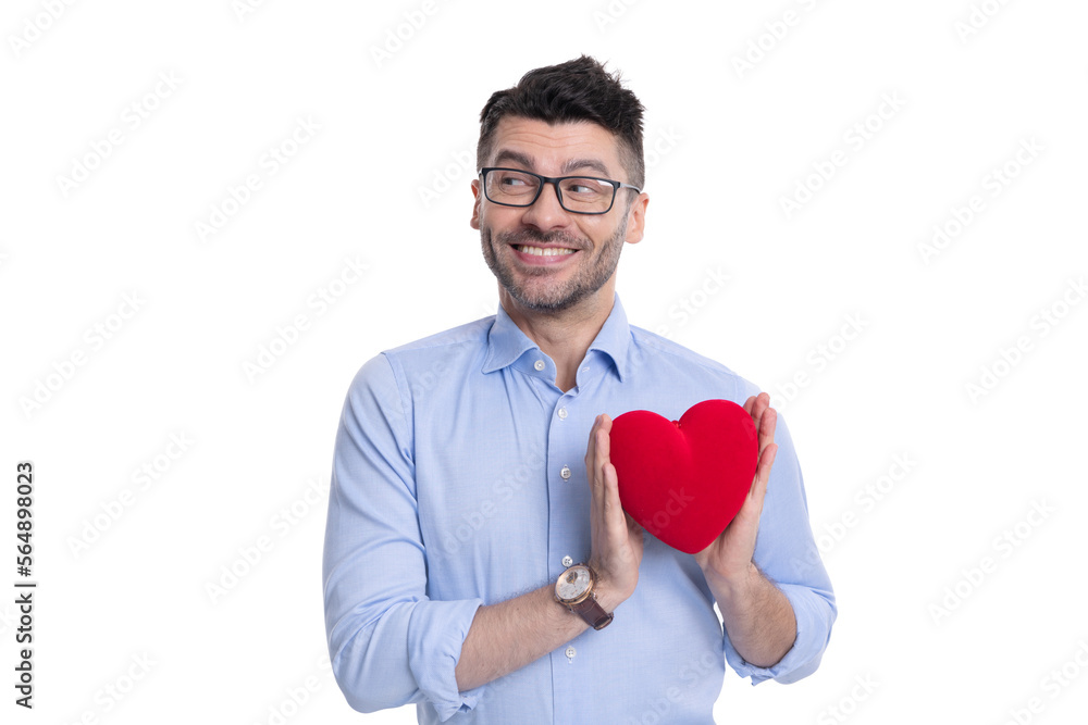 photo of positive man with love valentine heart box. man with love valentine heart photo of positive man with love valentine heart box. man with love valentine heart