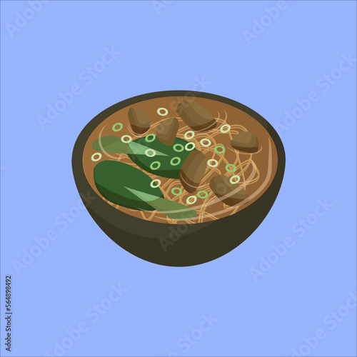 vector bowl of beef stew with vegetables