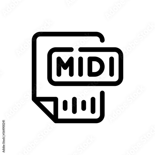 midi file line icon