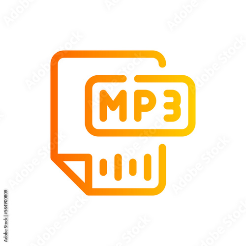mp3 file gradient icon
